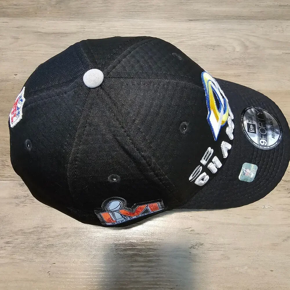 Los Angeles Rams Superbowl LVI Snapback Hat Cap NFL On Field Black New Era